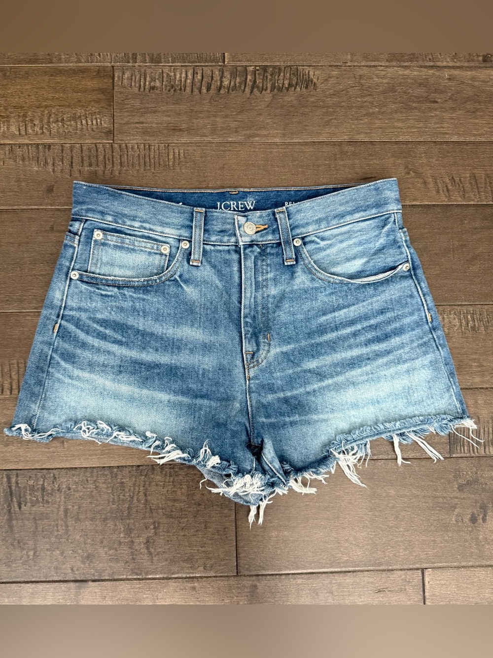 J. Crew Relaxed Denim Shorts in Baxter Street Wash 26 Jean